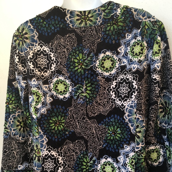 Chico’s 1 Embellished Sequins Blazer - Picture 3 of 5